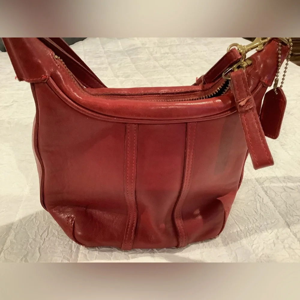 Coach Vintage Red Leather Amanda Bag